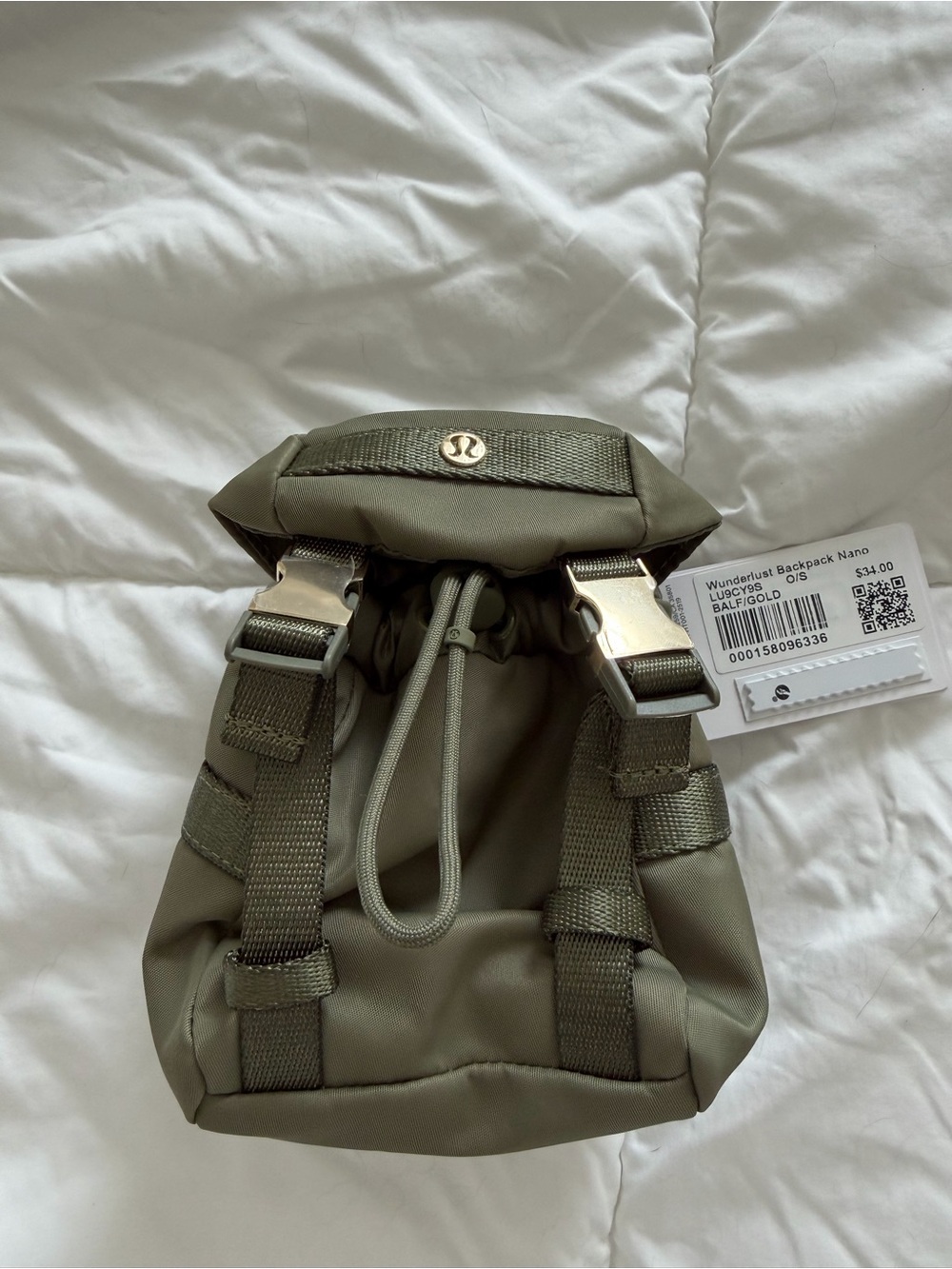 NWT Lululemon Olive Green Wunderlust Mini Backpack Nano